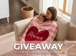 Win 1 of 3 Personalised Throw Blankets - Thread the word