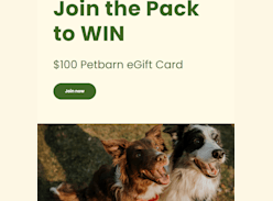 Win a $100 Petbarn Gift Card