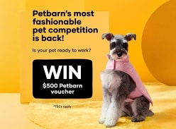 Win 1 of 3 $500 Petbarn Vouchers