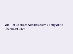 Win 1 of 25 Prizes with Fisiocrem - fisiocrem Australia