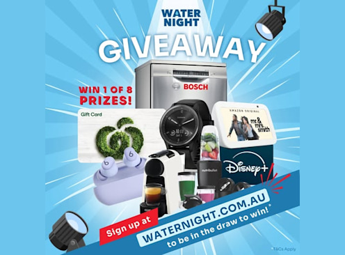 Win 1 of 8 Prizes with Water Night - Water Night