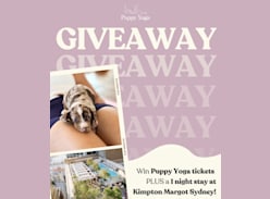 Win Puppy Yoga Tickets & a Night Stay at Kimpton Margot Sydney - Puppy Yoga Sydney