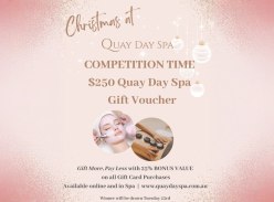 Win a $250 Quay Day Spa Gift Voucher