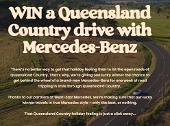 Win a Queensland Country Drive with Mercedes-Benz for 5 Days