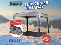 Win a Quest Outdoors Air Gazebo 3.0 & a Pod/Tent