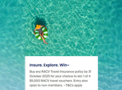 Win 1 of 4 $5K RACV Travel Vouchers - RACV