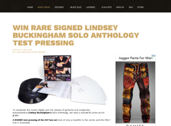 Win Rare Signed Lindsey Buckingham Solo Anthology Test Pressing