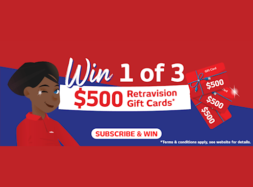 Win 1 of 3 $500 Retravision Gift Cards - Retravision