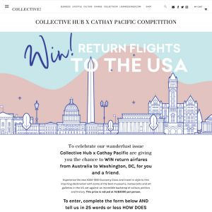 Win return airfares from Australia to Washington, DC