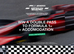 Win 1 of 2 Return Flights to Melbourne with Hotel Stay and F1 Pass