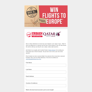 Win Return Flights to Europe for 2