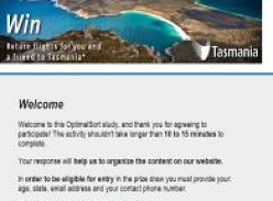 Win return flights to Tasmania for you and a friend