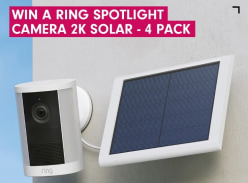 Win a Ring Spotlight 2K Solar Security Camera 4 Pack - Gadget Guy
