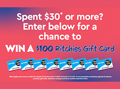 Win 1 of 20 $100 Ritchies Gift Cards