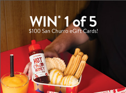Win 1 of 5 $100 San Churro Vouchers