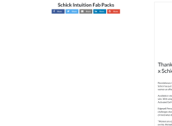 Win Schick Intuition Fab Packs