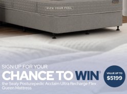 Win a Sealy Posturepedic Acclaim Ultra Recharge Flex Queen Mattress