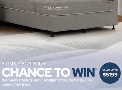 Win a Sealy Posturepedic Acclaim Ultra Recharge Flex Queen Mattress