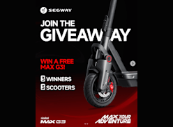 Win 1 of 3 Segway Max G3 Electric Scooters