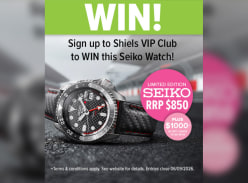 Win a Seiko 5 Supercars Limited Edition Watch or $1K in Shiels Gift Cards. - Shiels