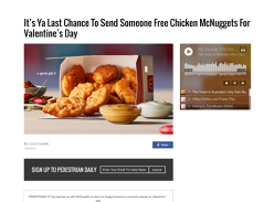 Win Send Someone Free Chicken McNuggets For Valentine’s Day