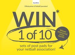 Win 1 of 10 Sets of Post Pads for your Netball Association