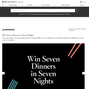 Win Seven Dinners in Seven Nights
