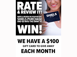 Win a $100 Shiels Gift Card Monthly