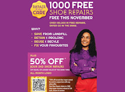 Win 1 of 1000 $30 Shoe Repair Vouchers