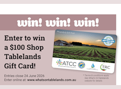 Win a $100 Shop Tablelands Gift Card - What's On Tablelands
