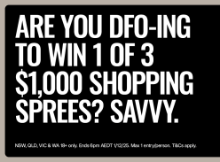 Win 1 of 3 $1K Shopping Sprees