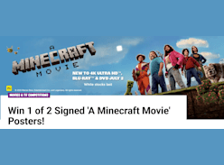 Win 1 of 2 Signed Minecraft Movie Posters