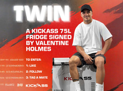 Win a Signed Val Holmes Kickass 75L Fridge