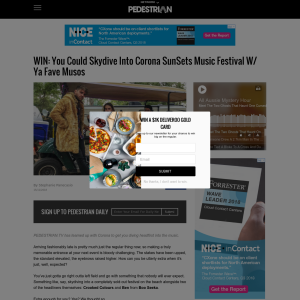 Win skydive into Corona SunSets Music Festival Experience