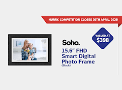 Win a Soho 15.6&rdquo; FHD Smart Digital Photo Frame - Retravision