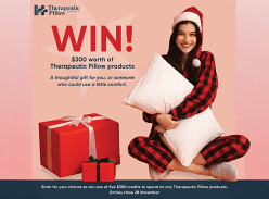 Win 1 of 5 $300 to spend on Therapeutic Pillow Products