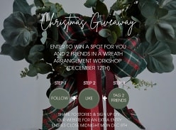 Win a Spot for You and 2 Friends in a Wreath Arrangement Workshop