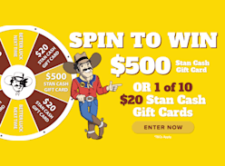 Win a $500 Stan Cash Card or 1 of 10 $20 Stan Cash Gift Cards - Stan Cash
