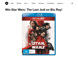 Win Star Wars: The Last Jedi on Blu Ray