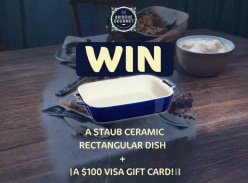 Win a Staub Ceramic Rectangular Dish and a $100 Visa Gift Card