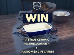 Win a Staub Ceramic Rectangular Dish and a $100 Visa Gift Card