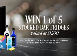 Win 1 of 5 Stocked Bar Fridges