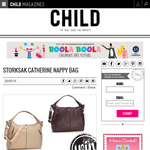 Win Storksak Catherine leather nappy bag in Almond or Bordeux 