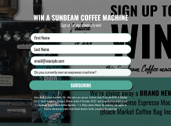 Win a Sunbeam Coffee Machine