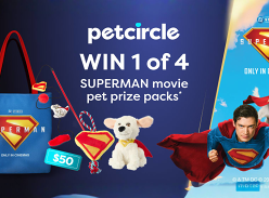 Win 1 of 4 Superman Pet Prize Packs