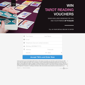 Win Tarot Reading Session Vouchers