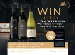 Win 1 of 28 Taylors Wine Collection & a Lecavist Wine Fridge