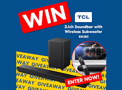 Win a TCL Soundbar with Wireless Subwoofer