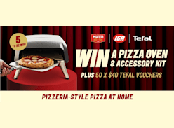 Win 1 of 5 Tefal Pizza Oven Kits or 1 of 50 $40 Tefal Vouchers