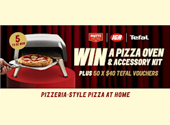Win 1 of 5 Tefal Pizza Oven Kits or 1 of 50 $40 Tefal Vouchers